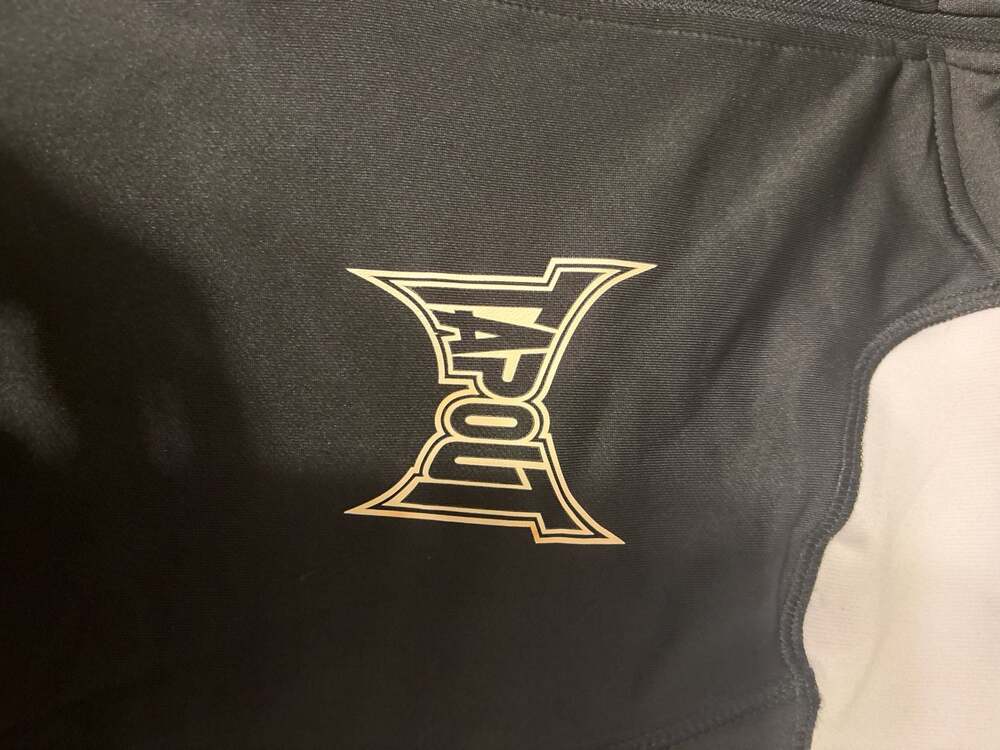 Tapout Mens XL Black White 1/4 Zip Performance Pullover MMA Training Shirt - Picture 2 of 4